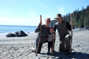 Mel's family on Juan de Fuca trail